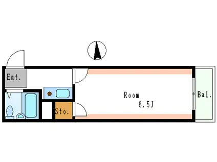 サニースポット(ワンルーム/3階)の間取り写真