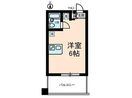 ダイヤモンドレジデンス南大塚(ワンルーム/4階)の間取り写真