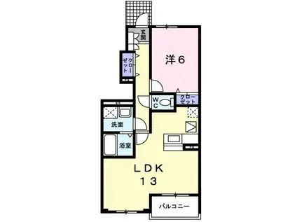 メゾン・ド・ジュネス(1LDK/1階)の間取り写真