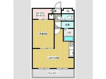 クァトロ(1LDK/1階)の間取り写真