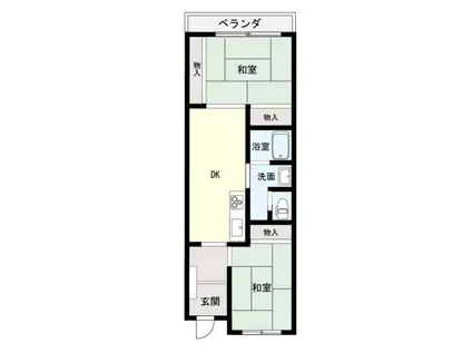 マンション青葉(2DK/3階)の間取り写真