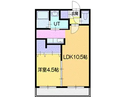 GARE千歳 (1LDK/2階)の間取り写真
