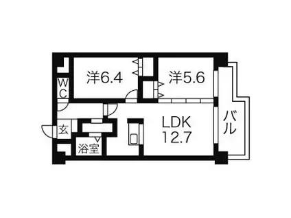 セゾン143(2LDK/2階)の間取り写真