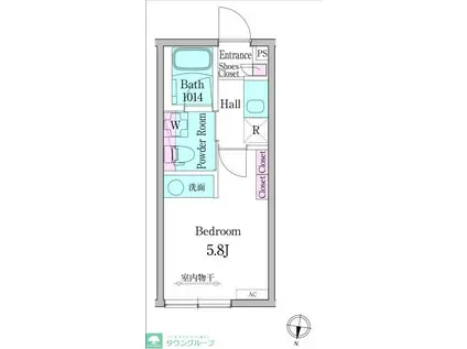 デュオメゾン阿佐ヶ谷(1K/2階)の間取り写真