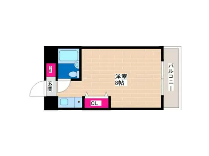 メゾンエトナ(1K/3階)の間取り写真