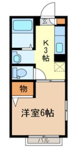 グレイスコート(1K/1階)の間取り写真