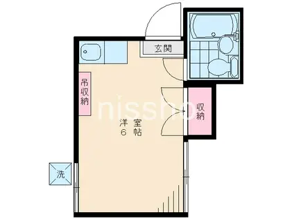 マリソル新井薬師(ワンルーム/1階)の間取り写真