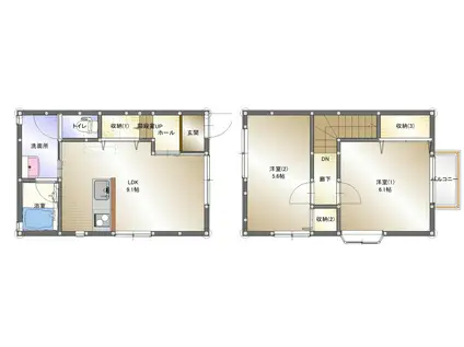 セラヴィ(2LDK/1階)の間取り写真