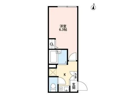 LETIZIA(1K/3階)の間取り写真