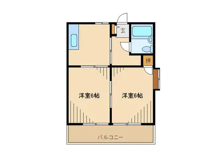 さんらいふコート(2K/1階)の間取り写真