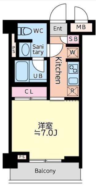サンナッププラザ(1K/3階)の間取り写真