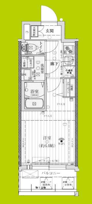 ファーストフィオーレ三国II(1K/6階)の間取り写真