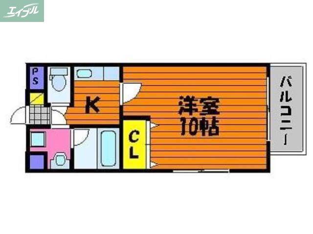 ピアシティ医大東(1K/5階)の間取り写真