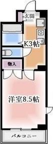 グレーシアス・川名(1K/4階)の間取り写真
