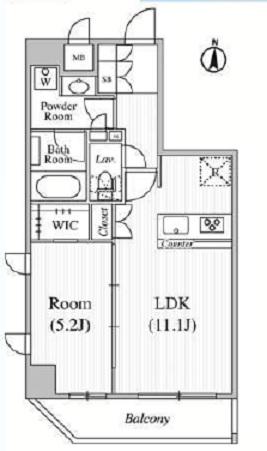 アジールコート糀谷(1LDK/2階)の間取り写真