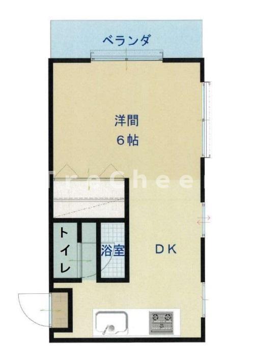 赤羽トナミビル(1DK/5階)の間取り写真