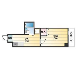 センチュリー新大阪(1DK/8階)の間取り写真