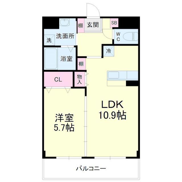 エスペランサ(1LDK/1階)の間取り写真