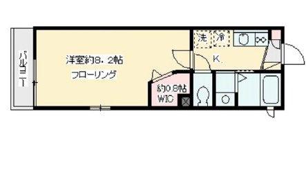 ラパン ド ルネ A(1K/2階)の間取り写真