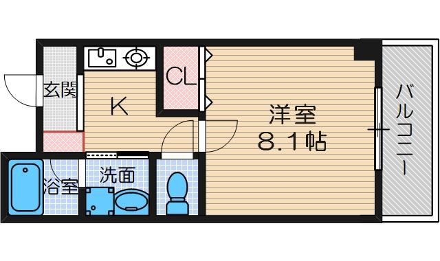 グリーンハイツ豊川II(1K/2階)の間取り写真