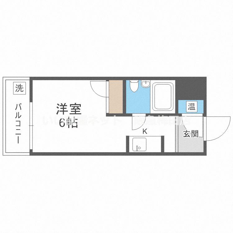 メゾンドソアレ(1K/2階)の間取り写真