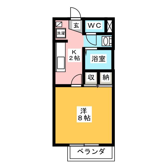 CREA135(1K/2階)の間取り写真