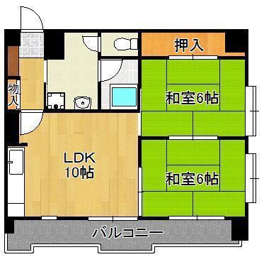 プレアール鷹の巣IV(2LDK/3階)の間取り写真