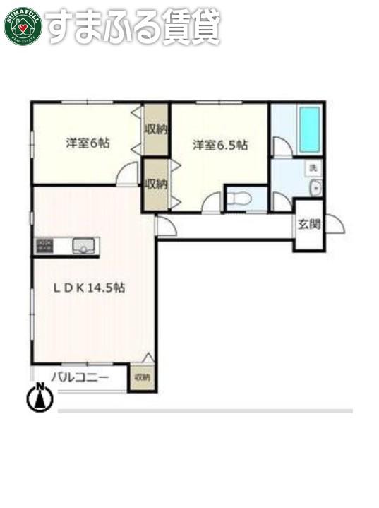 YS4739(2LDK/2階)の間取り写真
