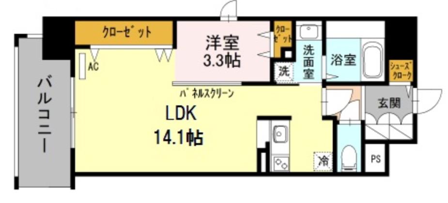 プリマクラッセ(1LDK/3階)の間取り写真