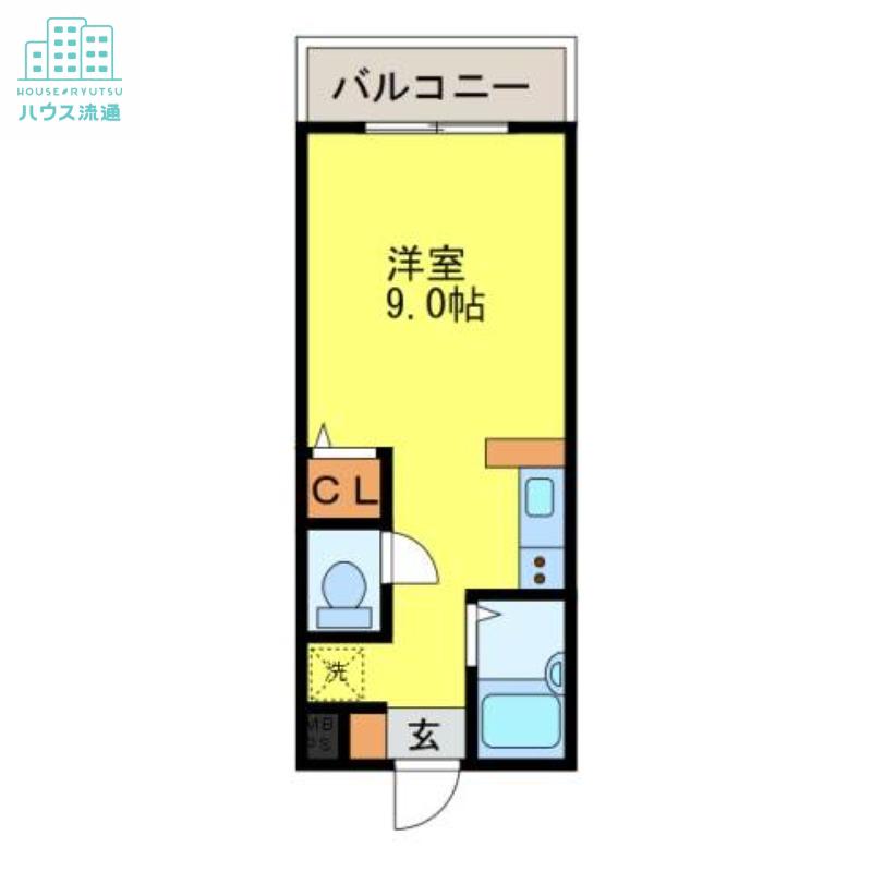 道ノ尾SC(ワンルーム/3階)の間取り写真