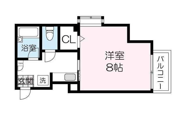 フォレストヒル北仙台(1K/2階)の間取り写真