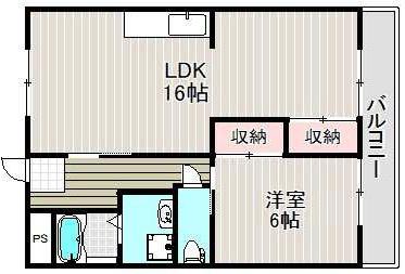 リッチウォーク大倉山(1LDK/2階)の間取り写真