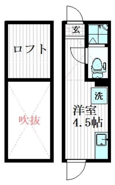 リアナ上石神井アパートメント(ワンルーム/2階)の間取り写真