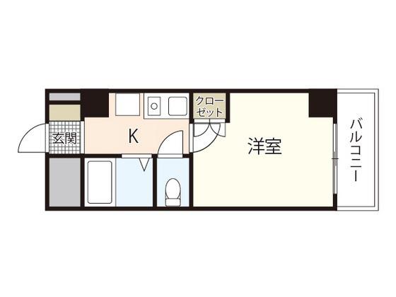 エトノ空港通(1K/5階)の間取り写真