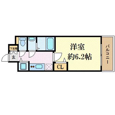 プレサンス金山コネクト(1K/2階)の間取り写真