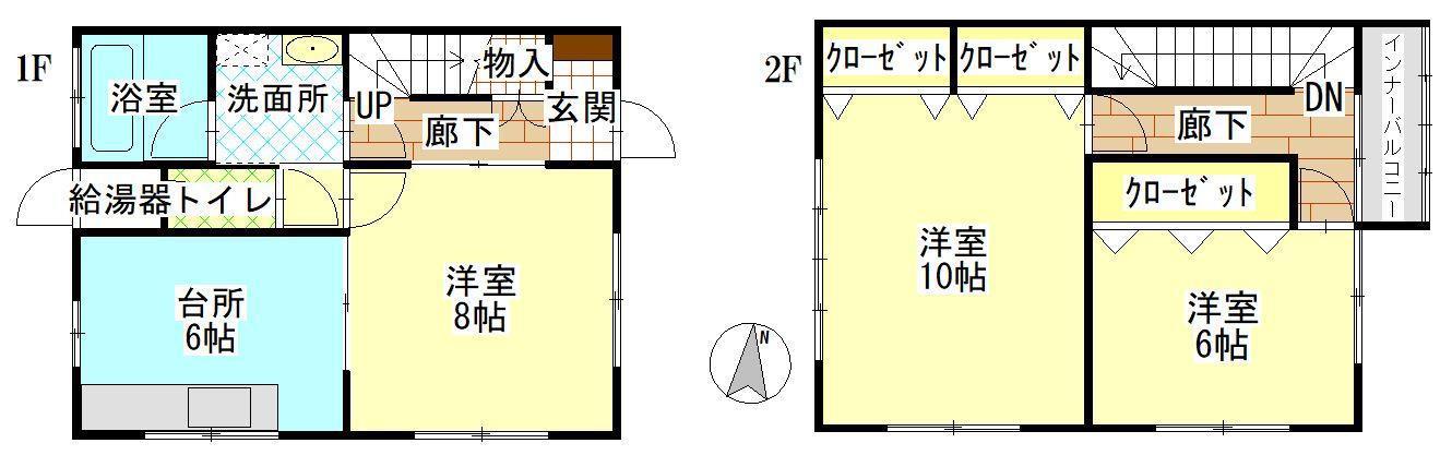 サンパレス泉(3DK/1階)の間取り写真
