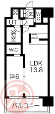 グランカーサ難波元町(1LDK/7階)の間取り写真