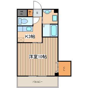 ケンハウス秦野駅南口マンション(1K/4階)の間取り写真