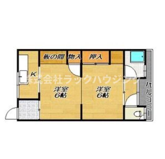 高宮マンション(1LDK/3階)の間取り写真