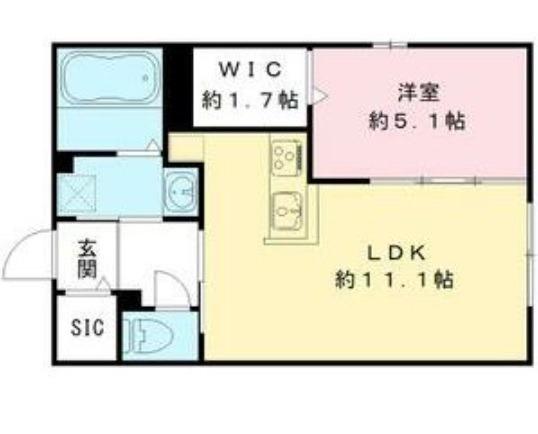 LA ESPERANZA(1LDK/1階)の間取り写真