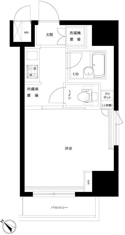ルーブル豊島千石(1K/2階)の間取り写真