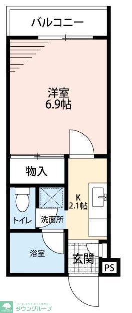 サンワハイツ柏の葉(1K/1階)の間取り写真