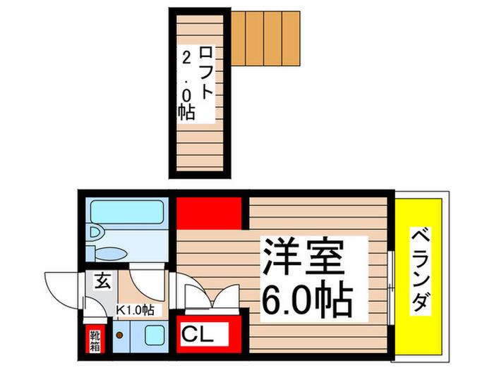 CASA DOLCE(1K/2階)の間取り写真