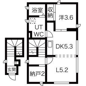 プチ・メゾン石井(1SLDK/2階)の間取り写真