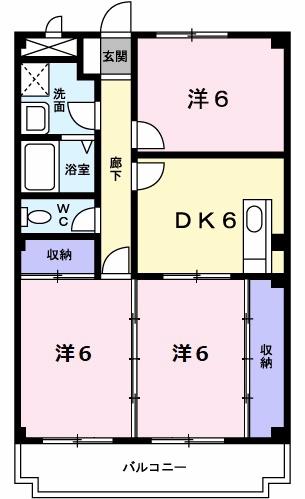 NONOYA1(3DK/1階)の間取り写真
