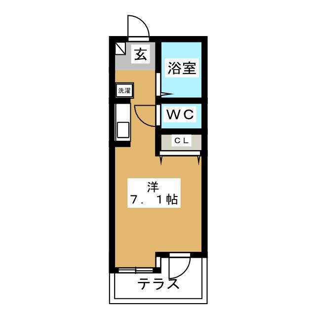 ブライトステージ高円寺(ワンルーム/1階)の間取り写真