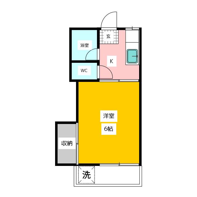 メゾンブランシュ(1K/2階)の間取り写真