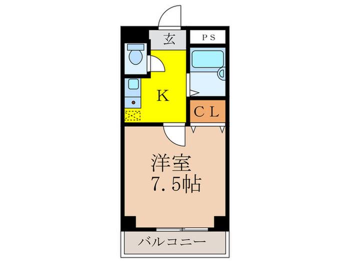 ジュネス新大阪(1K/4階)の間取り写真
