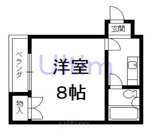 パティオフローラ(1K/2階)の間取り写真