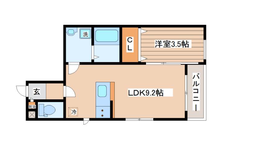 FLEUL葉山(1LDK/1階)の間取り写真